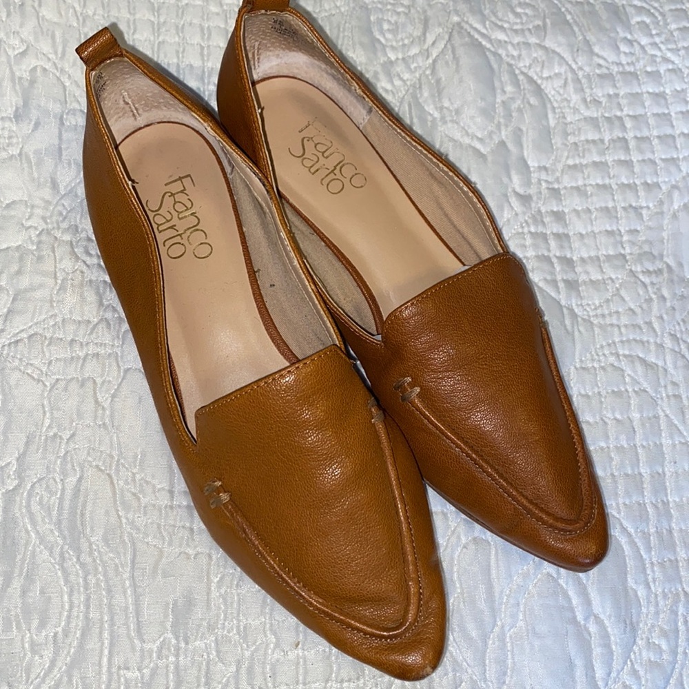 Franco Sarto Brown Susie Flats Sz 8